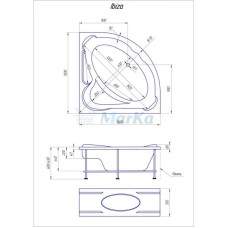 Акриловая ванна 150х150 см 1Marka Ibiza 01иб1515