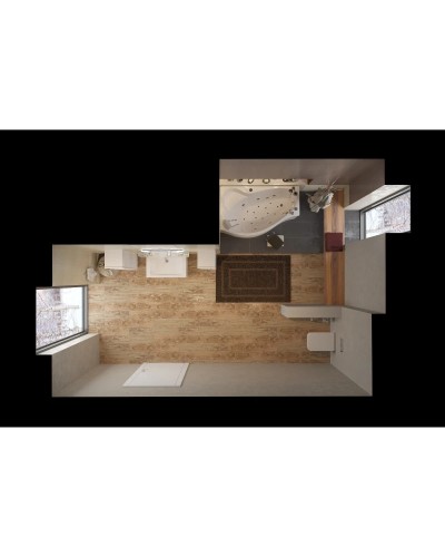 Акриловая ванна 150х94 см L Marka One Gracia 01гр1590л