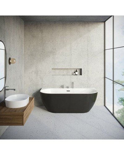 Акриловая ванна Ravak Freedom W 166x80 XC00100027 без гидромассажа Черная матовая