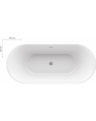 Акриловая ванна Ravak Ypsilon 180x80 XC00100034 без гидромассажа
