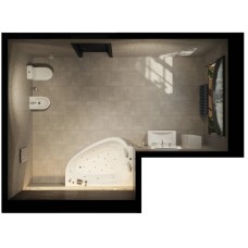 Акриловая ванна 185х135 см L Marka One Love 01лв1813л