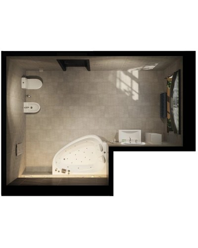 Акриловая ванна 185х135 см L Marka One Love 01лв1813л