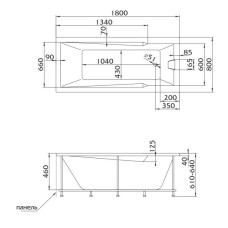 Акриловая ванна 180х80 см Marka One Raguza 01ра1880