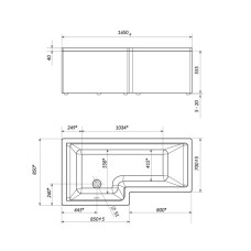 Акриловая ванна 165х85 см R Marka One Linea 01лин16585п