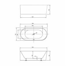Акриловая ванна Vincea 150x75 VBT-402-1500L без гидромассажа