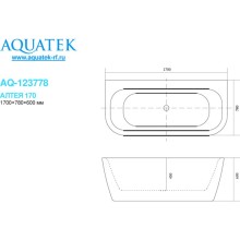 Акриловая ванна Aquatek Алтея 170x78 AQ-123778 без гидромассажа