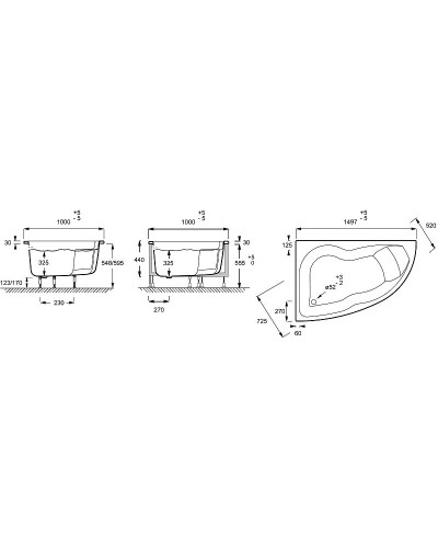 Акриловая ванна Jacob Delafon Micromega Duo 150х100 L E60221-00 без гидромассажа