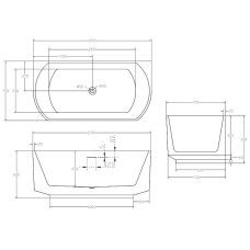 Акриловая ванна Abber 150х75 AB9488-1.5 без гидромассажа