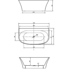 Акриловая ванна Vincea 170x90 VBT-423-1700 без гидромассажа