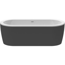 Акриловая ванна Cezares Slim 180x80 SLIM CENTRAL-180-80-60-NERO-SET без гидромассажа