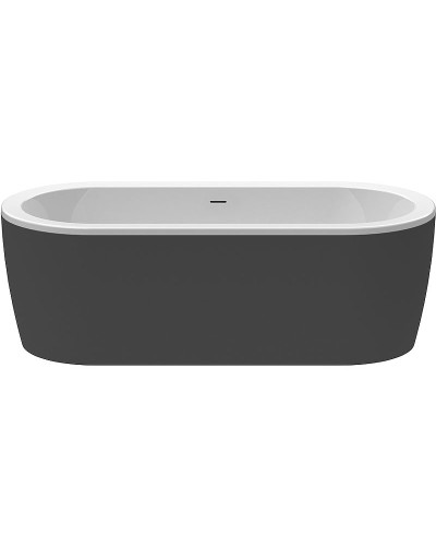 Акриловая ванна Cezares Slim 180x80 SLIM CENTRAL-180-80-60-NERO-SET без гидромассажа