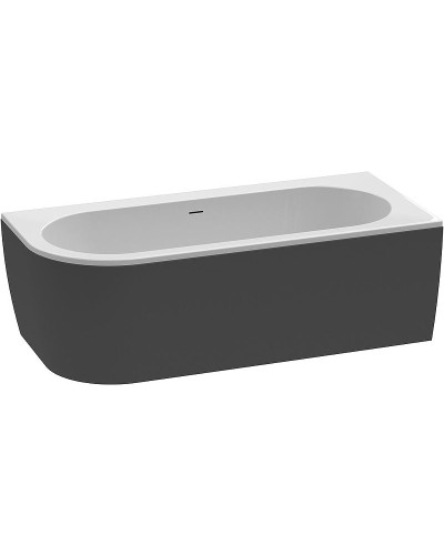 Акриловая ванна Cezares Slim 179x79 R SLIM CORNER-180-80-60-R-NERO-SET без гидромассажа