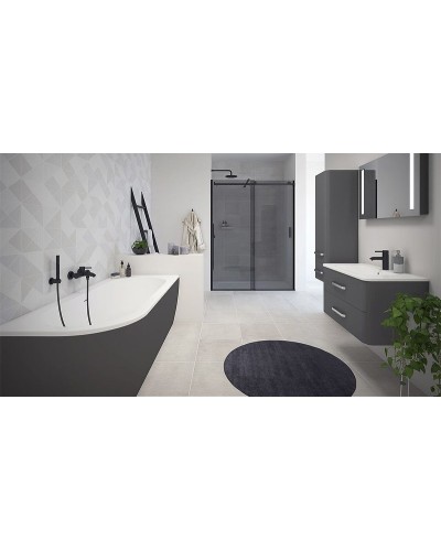 Акриловая ванна Cezares Slim 179x79 R SLIM CORNER-180-80-60-R-NERO-SET без гидромассажа