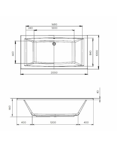 Акриловая ванна Marka One Aelita MG 200x100 01аэ2010 без гидромассажа