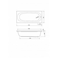 Акриловая ванна Cezares Piave 170x70 PIAVE-170-70-42-W37 без гидромассажа