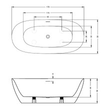 Акриловая ванна Riho Alpha 170х80 B092001005 без гидромассажа