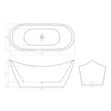 Акриловая ванна Cerutti SPA Nemi 170x75 CT9319 без гидромассажа