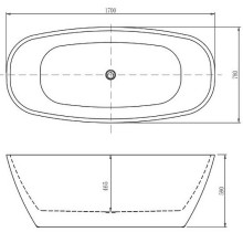 Акриловая ванна Aquatek Тера 170x78 AQ-128778WT без гидромассажа