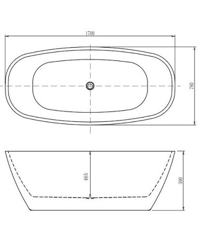 Акриловая ванна Aquatek Тера 170x78 AQ-128778WT без гидромассажа