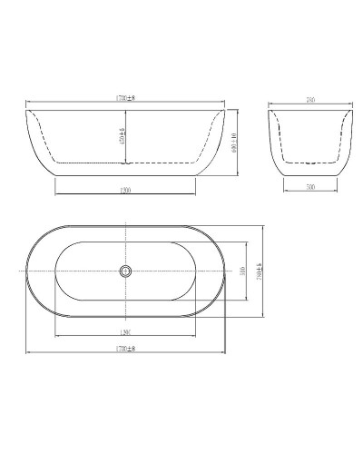 Акриловая ванна Aquatek Афина 170x78 AQ-144778BL без гидромассажа