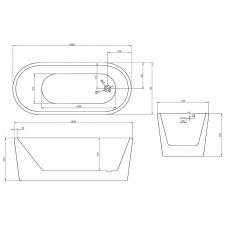 Акриловая ванна Abber 160х70 AB9272-1.6 без гидромассажа