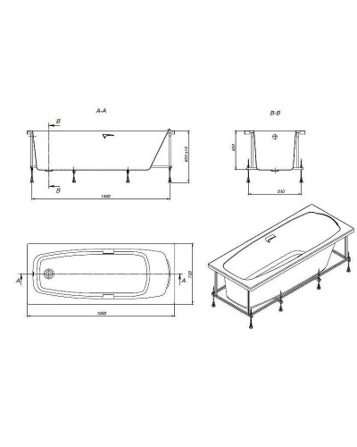 Акриловая ванна Roca Sureste N 160x70 ZRU9302787 без гидромассажа