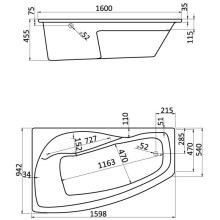 Акриловая ванна 160х95 см L Santek Майорка XL 1.WH11.1.991