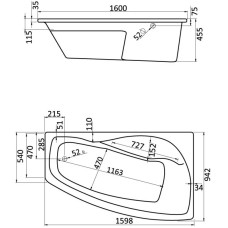 Акриловая ванна 160х95 см R Santek Майорка XL 1.WH11.1.990