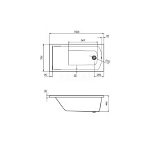 Акриловая ванна 150х75 см Santek Фиджи 1.WH50.1.598