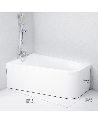 Акриловая ванна AM.PM Spirit 160x100 L W72A-160L100W-A2 без гидромассажа