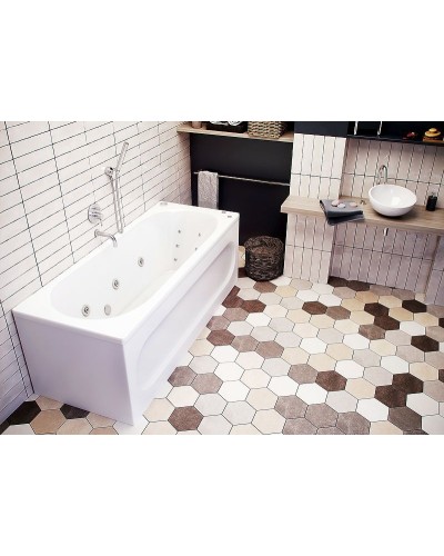 Акриловая ванна Aquatek Оберон 160х70 OBR160-0000039 без гидромассажа без панелей с каркасом (разборный) со слив-переливом