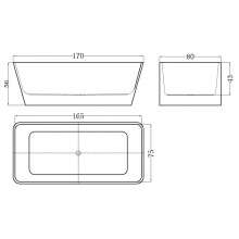 Акриловая ванна 170х80 см Esbano Vienna