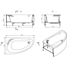 Акриловая ванна 170х100 см L Roca Merida ZRU9302992