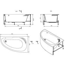 Акриловая ванна 170х100 см R Roca Merida ZRU9302993