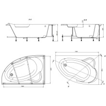 Акриловая ванна 170х115 см R Roca Luna 248641000