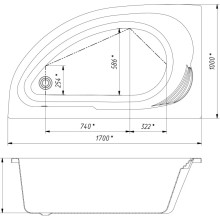 Акриловая ванна 170х100 см R Roca Merida ZRU9302993
