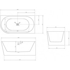 Акриловая ванна 150х78 см R Abber AB9257-1.5 R
