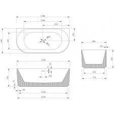 Акриловая ванна 170х80 см Abber AB9330-1.7