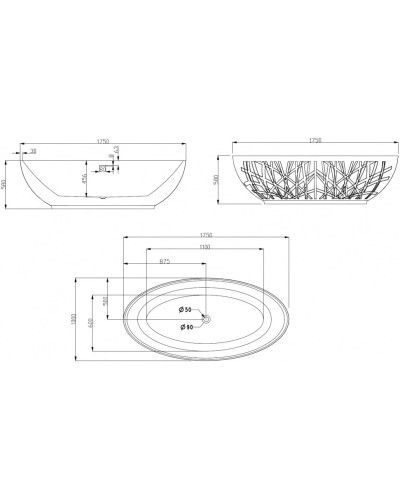 Акриловая ванна 175х100 см Abber AB9283