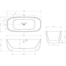Акриловая ванна 170х75 см Abber AB9269