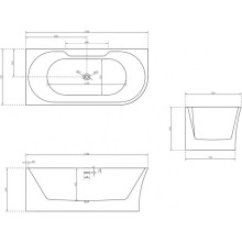 Акриловая ванна 170х78 см L Abber AB9335-1.7 L