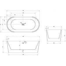 Акриловая ванна 170х80 см Abber AB9209MB