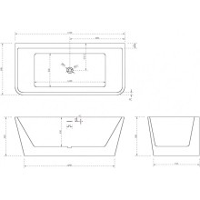 Акриловая ванна 170х80 см Abber AB9298