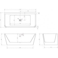 Акриловая ванна 170х80 см Abber AB9298