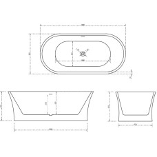 Акриловая ванна 160х80 см Abber AB9201-1.6