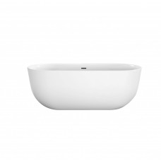 Отдельностоящая, овальная акриловая ванна в комплекте со сливом-переливом BelBagno BB706-1700-770