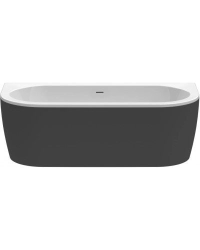 Акриловая ванна 180х79 см Cezares Slim SLIM WALL-180-80-60-NERO-SET