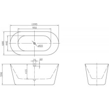 Акриловая ванна 139,5х68 см BelBagno BB306-1395