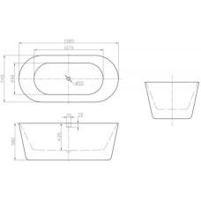 Акриловая ванна 158,5х74,5 см BelBagno BB306-1585