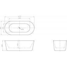 Акриловая ванна 167,5х80 см BelBagno BB306-1675